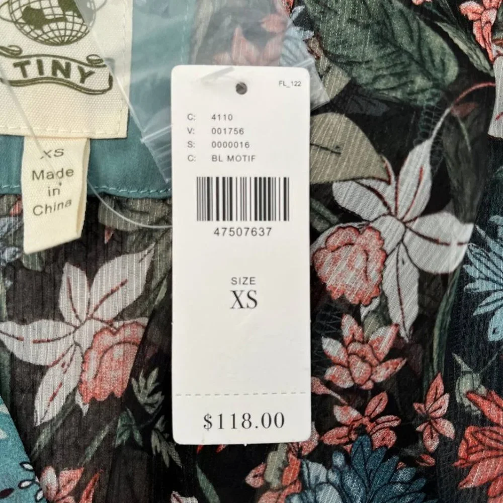 NWT Anthropologie Tiny Lovely Patchwork Wrap Top - SIZE XS